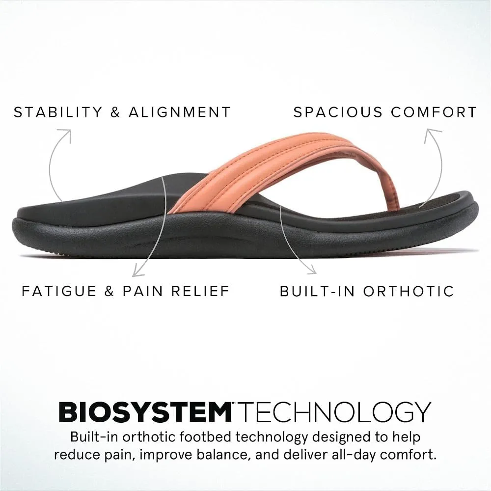 ABEO Laguna Thin Strap Flip Flops For Women | Orthopedic Sandals with Arch Support | Plantar Fasciitis Relief Sandals | Built-In Orthotic Insole For Foot Pain