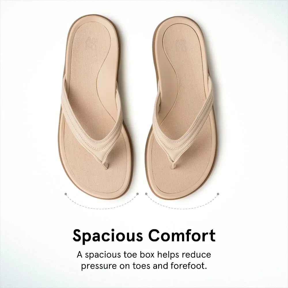 ABEO Laguna Thin Strap Flip Flops For Women | Orthopedic Sandals with Arch Support | Plantar Fasciitis Relief Sandals | Built-In Orthotic Insole For Foot Pain