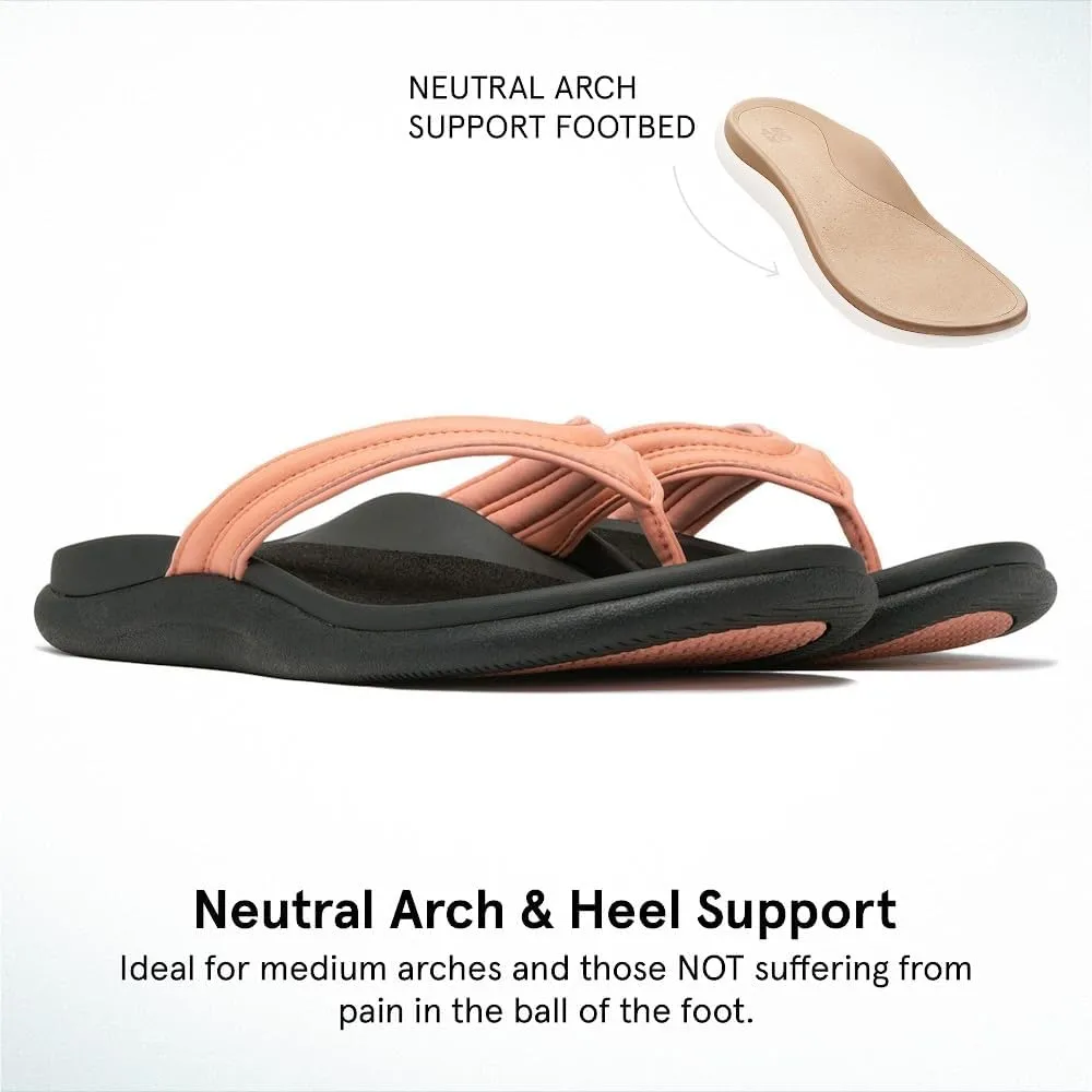 ABEO Laguna Thin Strap Flip Flops For Women | Orthopedic Sandals with Arch Support | Plantar Fasciitis Relief Sandals | Built-In Orthotic Insole For Foot Pain