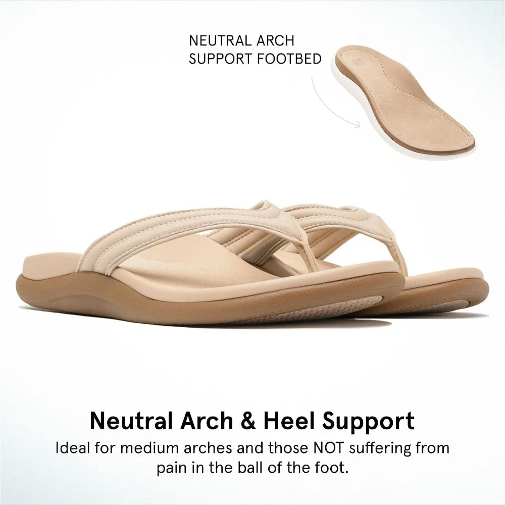 ABEO Laguna Thin Strap Flip Flops For Women | Orthopedic Sandals with Arch Support | Plantar Fasciitis Relief Sandals | Built-In Orthotic Insole For Foot Pain