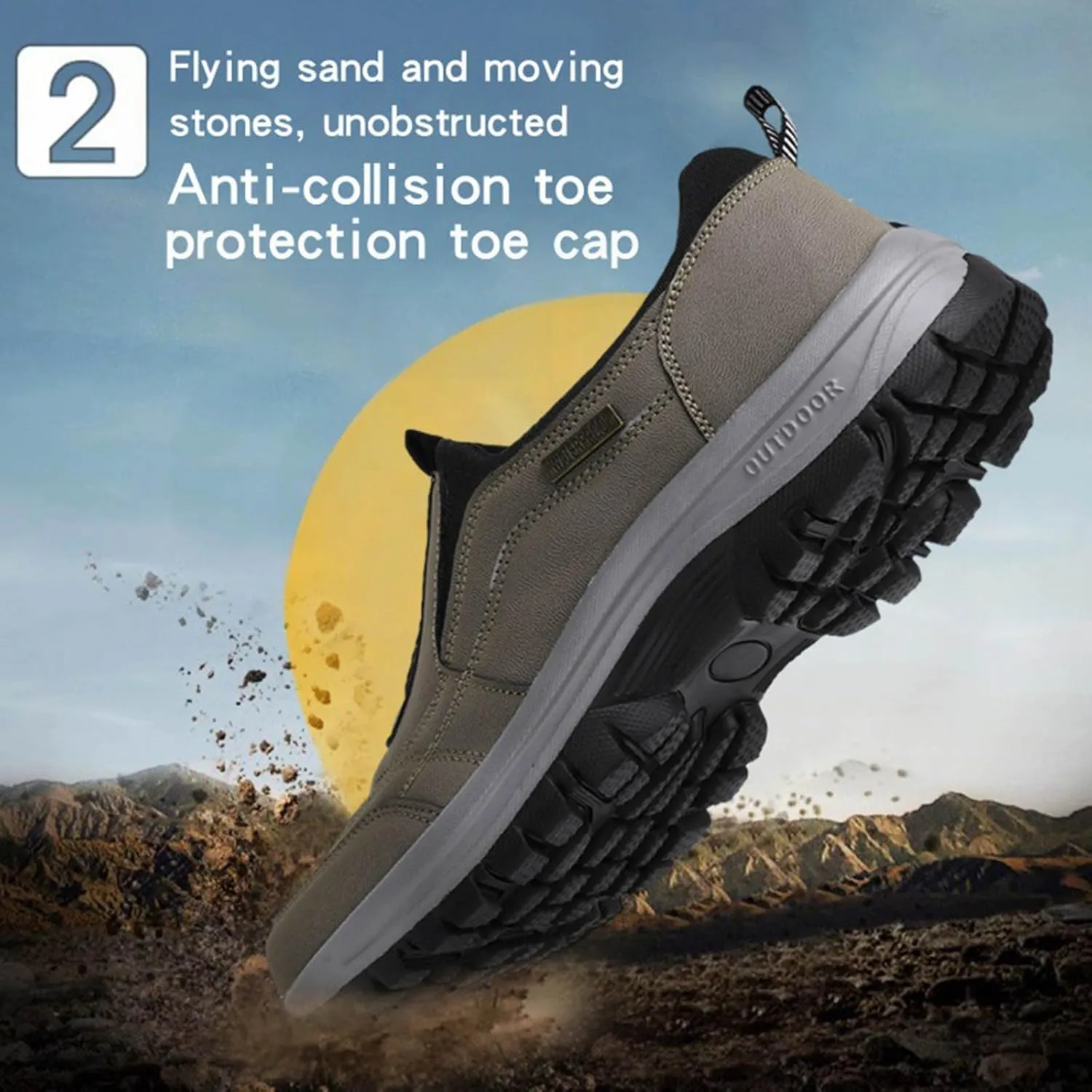 Athletic Fashion Sneakers for Men Comfortable Breathable Stretch Canvas Slip on Sneaker Memory Foam Hiking Shoes