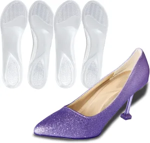 AUTPRO High Heel Inserts to Prevent Slipping,Gel Cushion Pads for Women Pain Relief with Arch Support,3/4 Length Shoe Insoles for High Heels,Pumps,Open Toes,Flats,Boots and Sandals(2 Pairs)