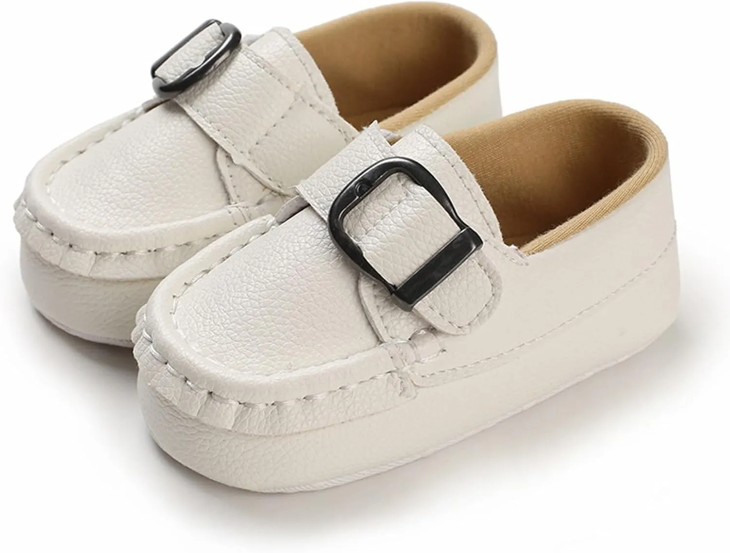 Baby Girls Loafers Prewalker Dress Shoes Infant Boys 𝗢xford PU Leather Soft Sole Anti-Slip Flat Buckle Sneakers