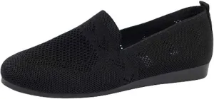 Black Loafers for Women Comfortable Pointed Toe Memory Foam Women's Dressy Shoes Fashion Hiking Workout Sneakers
