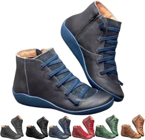 Brachom Womens Boot, Women's Vintage Casual Short Ankle Boots, Keilani Women's Vintage Ankle Boots