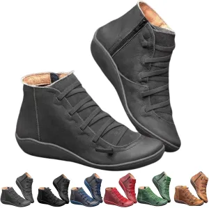 Brachom Womens Boot, Women's Vintage Casual Short Ankle Boots, Keilani Women's Vintage Ankle Boots
