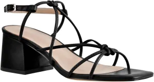 Chunky Heels for Women Square Toe Strappy Low Block Heeled Sandals