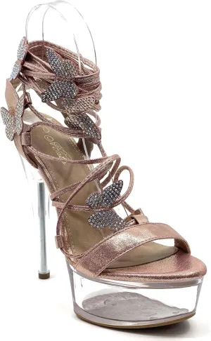 Clear Platform Stiletto Heel Sandal Fashion Shoes for Women
