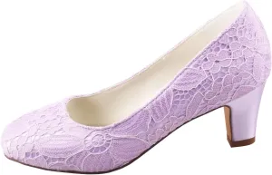 Emily Bridal Wedding Shoes Women's Silk Like Satin Stiletto Heel Closed Toe Pumps