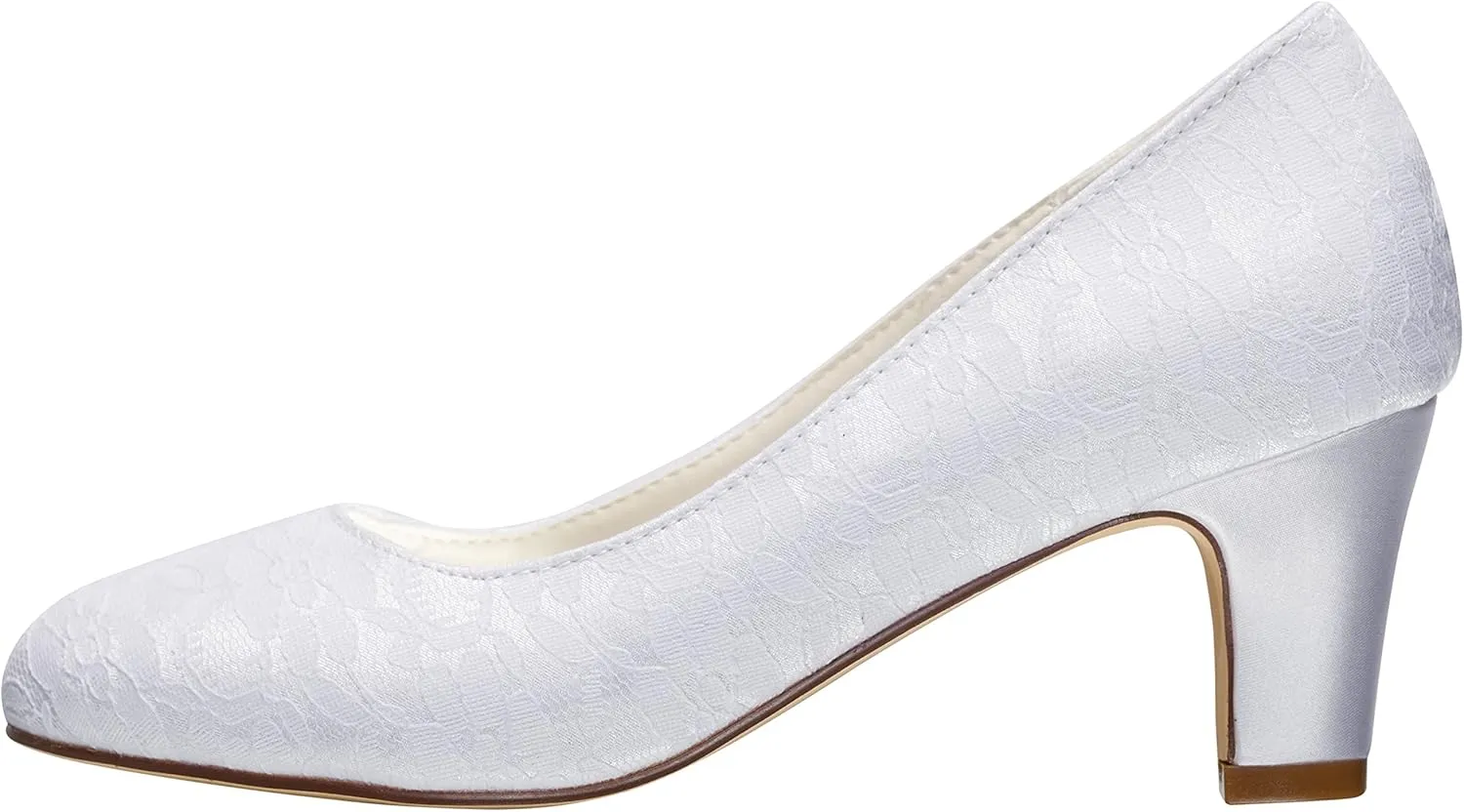 Emily Bridal Wedding Shoes Women's Silk Like Satin Stiletto Heel Closed Toe Pumps