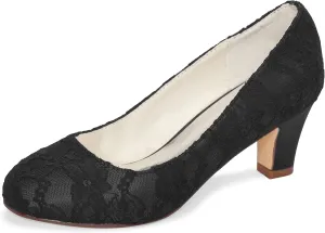 Emily Bridal Wedding Shoes Women's Silk Like Satin Stiletto Heel Closed Toe Pumps