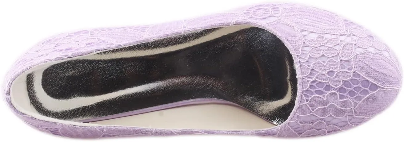 Emily Bridal Wedding Shoes Women's Silk Like Satin Stiletto Heel Closed Toe Pumps