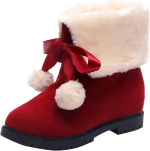 Fashion Women's Shoes Thicksoled Winter Snow Boots Winter Ankle Short Boots Short Boots for Women with Heels Comfortable