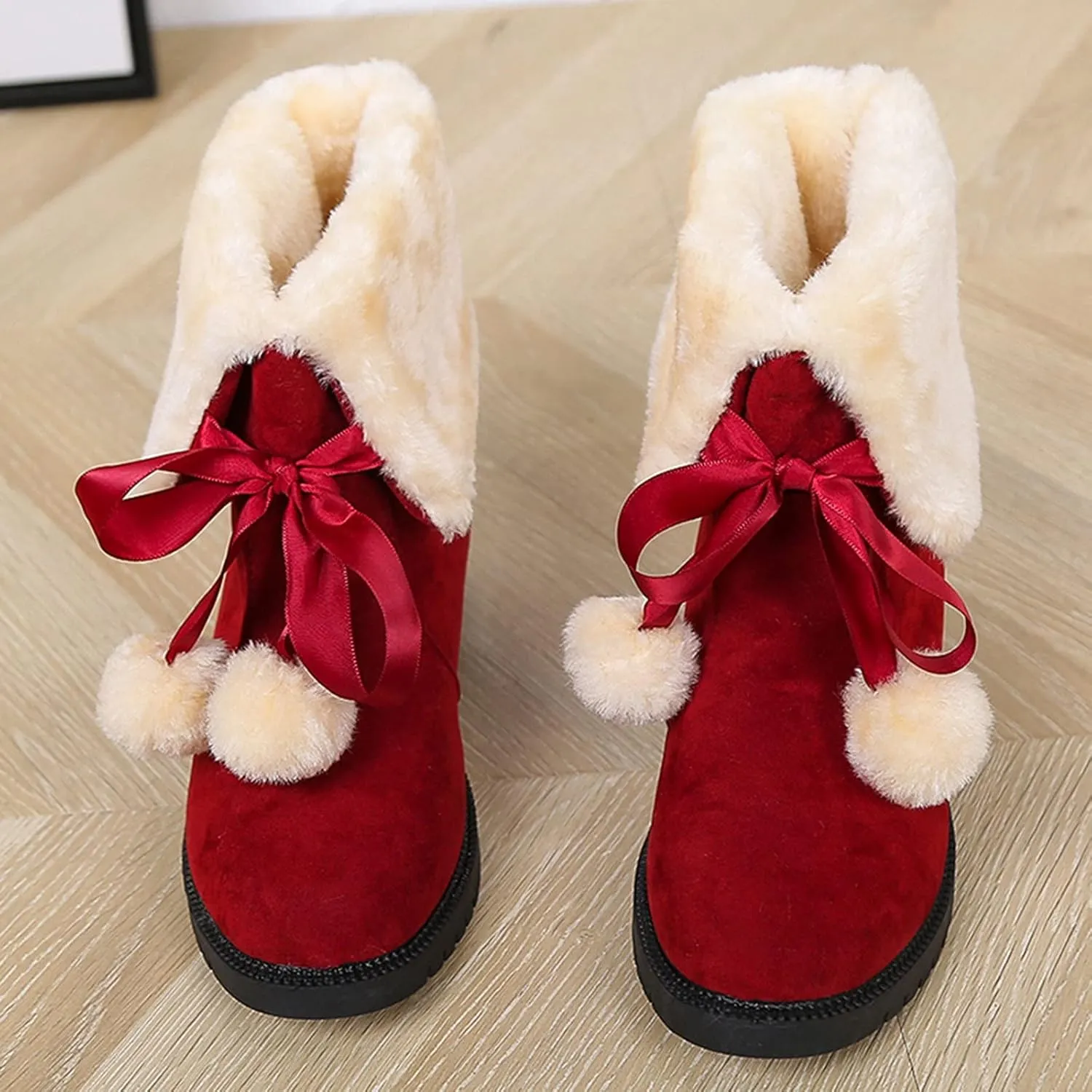 Fashion Women's Shoes Thicksoled Winter Snow Boots Winter Ankle Short Boots Short Boots for Women with Heels Comfortable