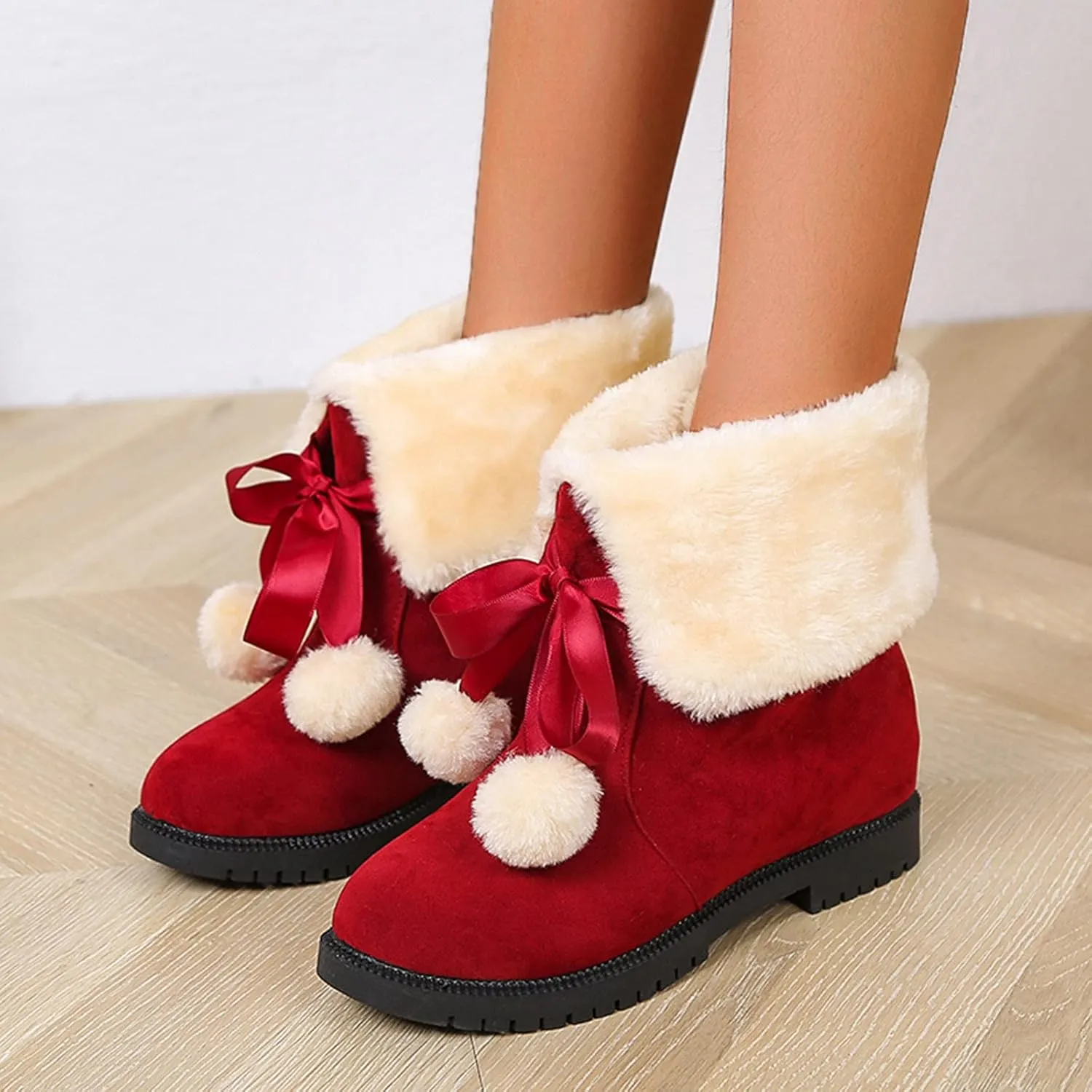 Fashion Women's Shoes Thicksoled Winter Snow Boots Winter Ankle Short Boots Short Boots for Women with Heels Comfortable