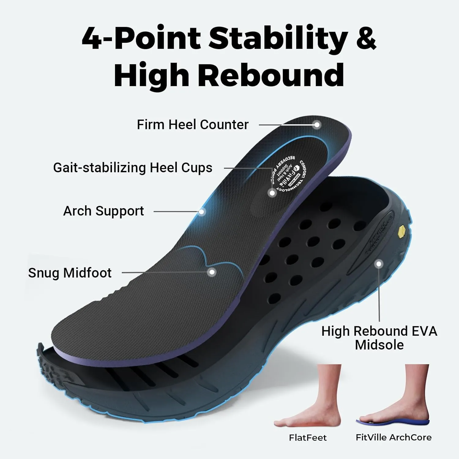 FitVille Extra Wide Sneakers for Men Slip-on Shoes for Men, Soft Comfortable Mens Wide Running Shoe, Slip Resistant Hiking Walking Shoes with Arch Support & Wide Toe Box