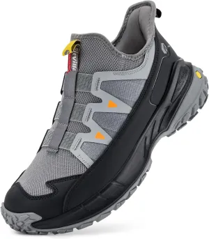 FitVille Extra Wide Sneakers for Men Slip-on Shoes for Men, Soft Comfortable Mens Wide Running Shoe, Slip Resistant Hiking Walking Shoes with Arch Support & Wide Toe Box