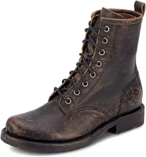 Frye Veronica Womens Combat Boots Crafted from Hand-Burnished Vintage Italian Leather with Genuine Stitch-Down Welt Construction and Leather Lining  6  Shaft Height