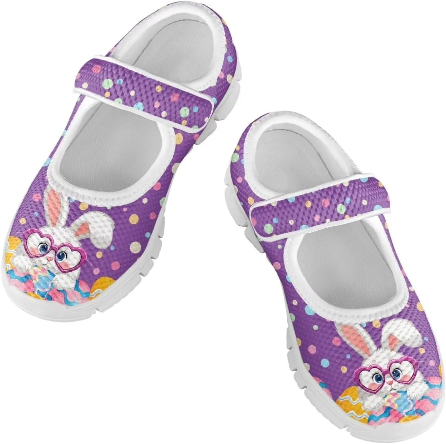 Girls Mary Jane Shoes School Uniform Shoes Little Girls Sneaker Slip-on Walking Shoes Mesh Breathable Casual Sport Shoes