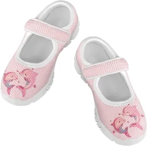 Girls Mary Jane Shoes School Uniform Shoes Little Girl‘s Sneaker Slip-on Walking Shoes Mesh Breathable Casual Sport Shoes