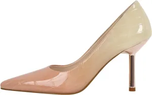 Gradient Color Pointed Toe High Heels Pumps