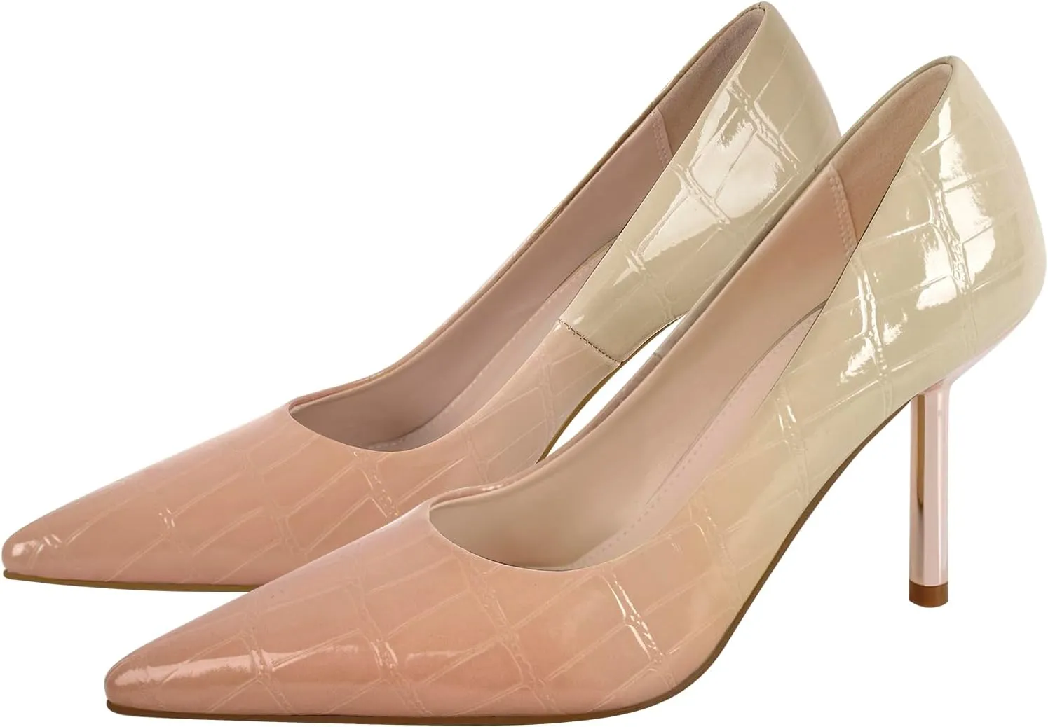 Gradient Color Pointed Toe High Heels Pumps