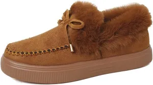 Ladmiple Snow Boots For Women Wide Width Winter Boots Lace Up Fur Lined Lightweight Cold Weather Warm Ankle Booties