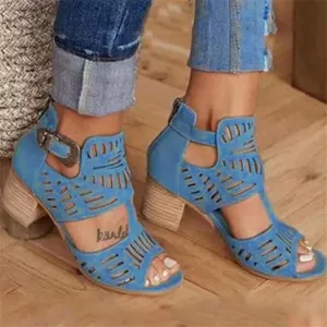 Ladmiple Summer Sandals for Women 2023 Comfy Platform Cutout Wedge Sandal Open Toe Ankle Strap High Heeled Wedges Shoes