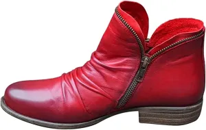 Lausiuoe Boots For Women Ankle Booties Low Heel Casual Dressy Chunky Platform Block Combat Boots Slip on Cutout Booties