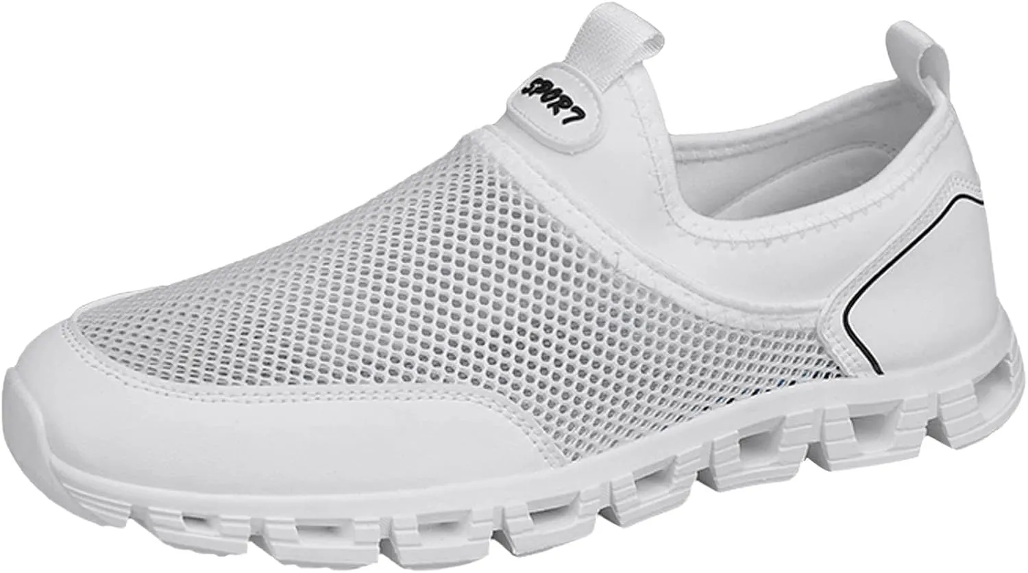 Memory Foam Versatile Shoes for Men Comfortable Breathable Lightweight Tennis Shoe Elastic Fly Woven Mesh Shoes