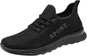 Men's Non Slip Tennis Sneakers Lightweight Breathable Slip On Running Shoe Memory Foam Versatile Shoes for Men
