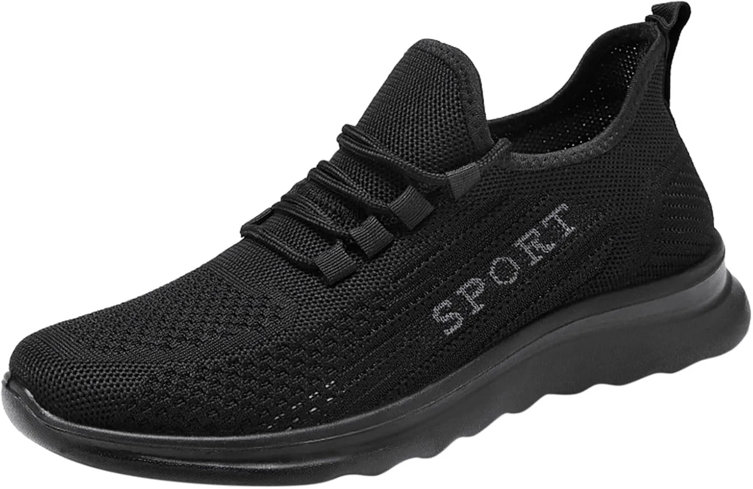 Men's Non Slip Tennis Sneakers Lightweight Breathable Slip On Running Shoe Memory Foam Versatile Shoes for Men