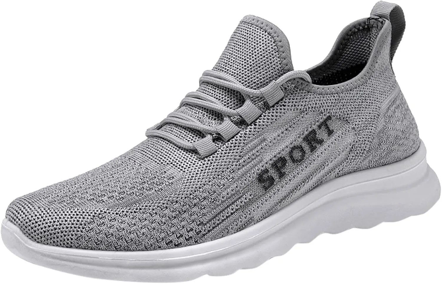 Men's Non Slip Tennis Sneakers Lightweight Breathable Slip On Running Shoe Memory Foam Versatile Shoes for Men