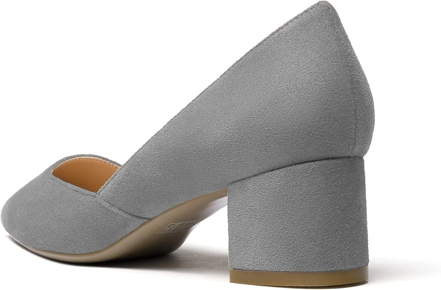 Mettesally Women’s Fashion Block Heel Pumps Pointed Toe D’Orsay Chunky Heel 2inch Dress Wedding Shoes