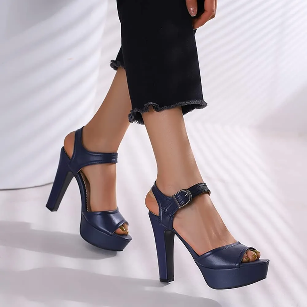 MRKEWUNEY Fashion Women Platform High Heels Sandals
