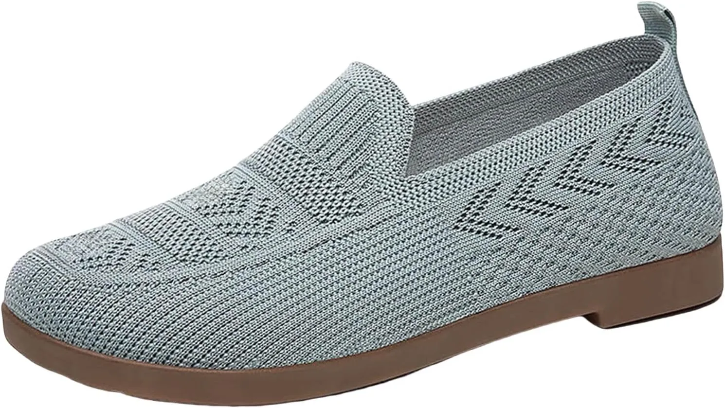 Orthopedic Shoes, Women's Comfortable Breathable Knitted Sneakers Slip-On Sneakers for Women Woven Cut-Out Orthopedic Arch Support Walking Shoes