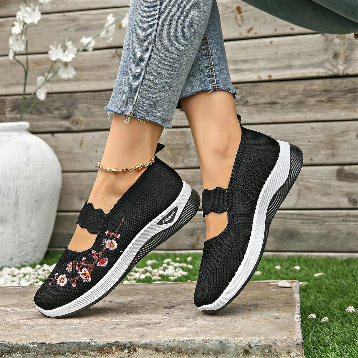 Orthowalk Womens Shoes Orthopedic Breathable Walking Sneakers Arch Support Comfortable Slip On Mesh Tenis Footwear