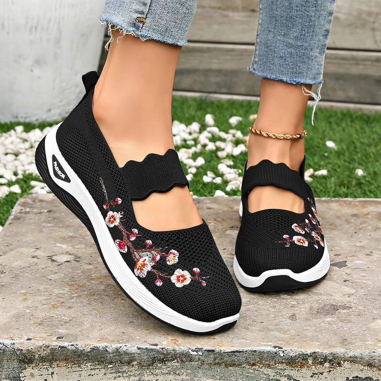 Orthowalk Womens Shoes Orthopedic Breathable Walking Sneakers Arch Support Comfortable Slip On Mesh Tenis Footwear