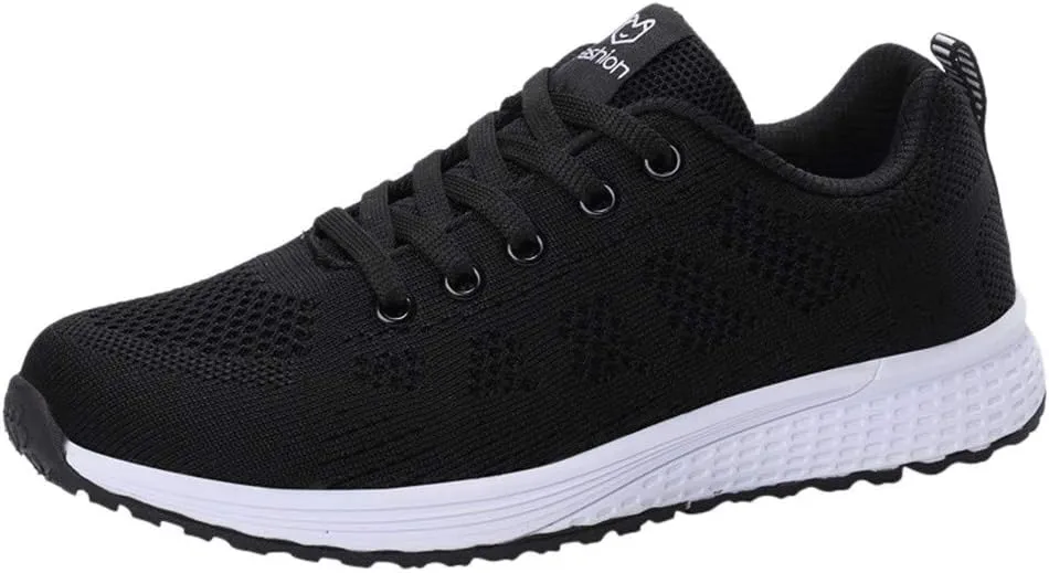 Shoe Casual Lace-Up Shoe Solid Women Student Shoe Mesh Running Women's Support Running Shoes
