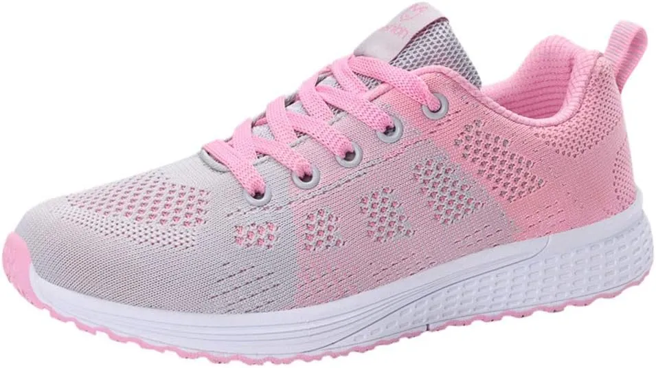 Shoe Casual Lace-Up Shoe Solid Women Student Shoe Mesh Running Women's Support Running Shoes