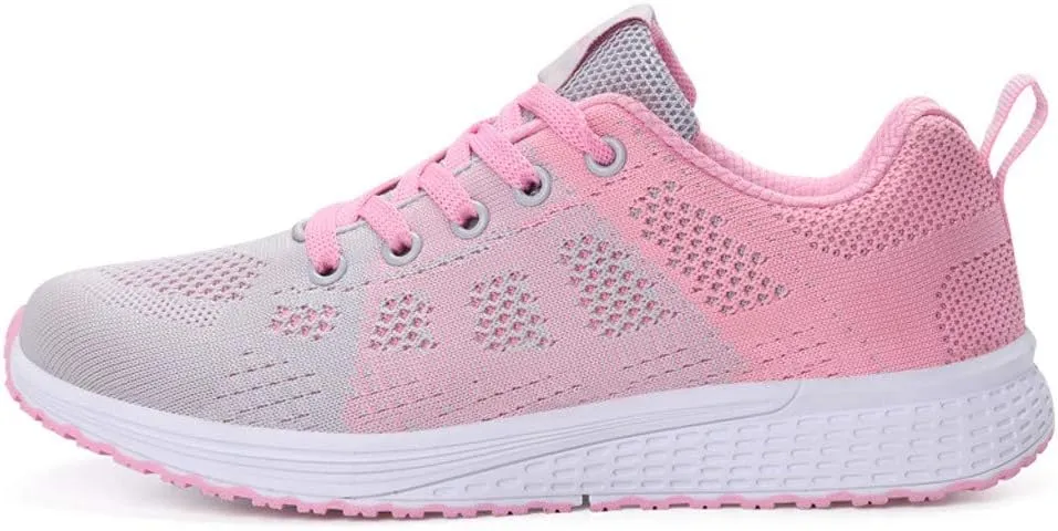 Shoe Casual Lace-Up Shoe Solid Women Student Shoe Mesh Running Women's Support Running Shoes
