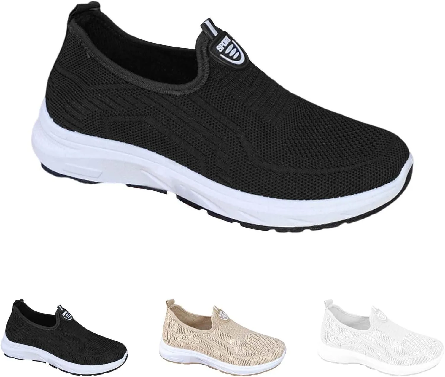 Sneakers for Plantar Fasciitis for Women Breathable Knitted Comfort Orthopedic Casual Shoes Summer Walking Sneakers