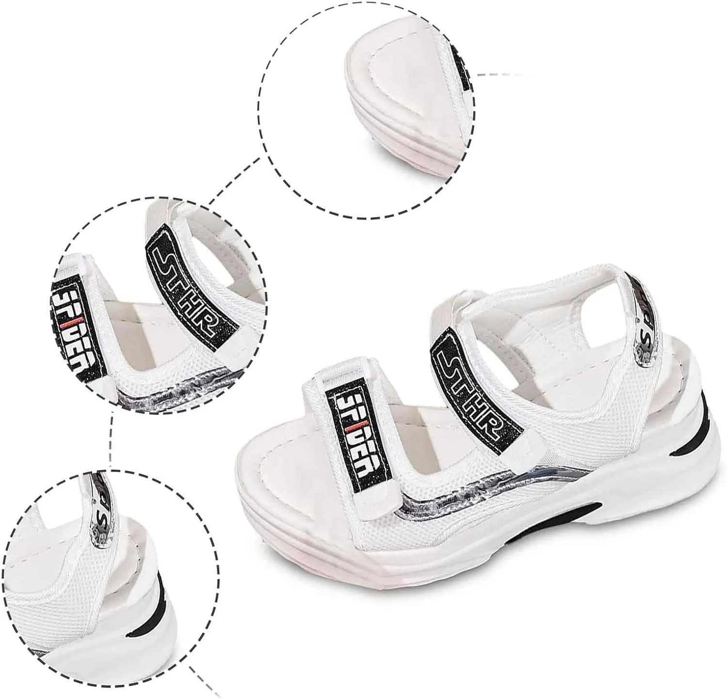 Trendy Women's Open Toe Sandals Comfortable Summer Footwear with 7.5cm Heel for Casual Outings and Beach