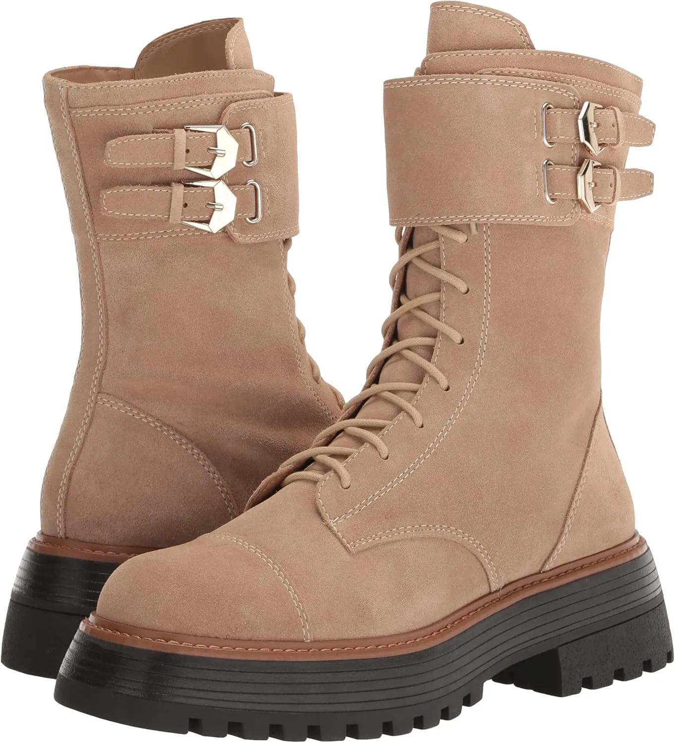 Vince Camuto Women's Footwear Monchia Double Buckle Combat Boot