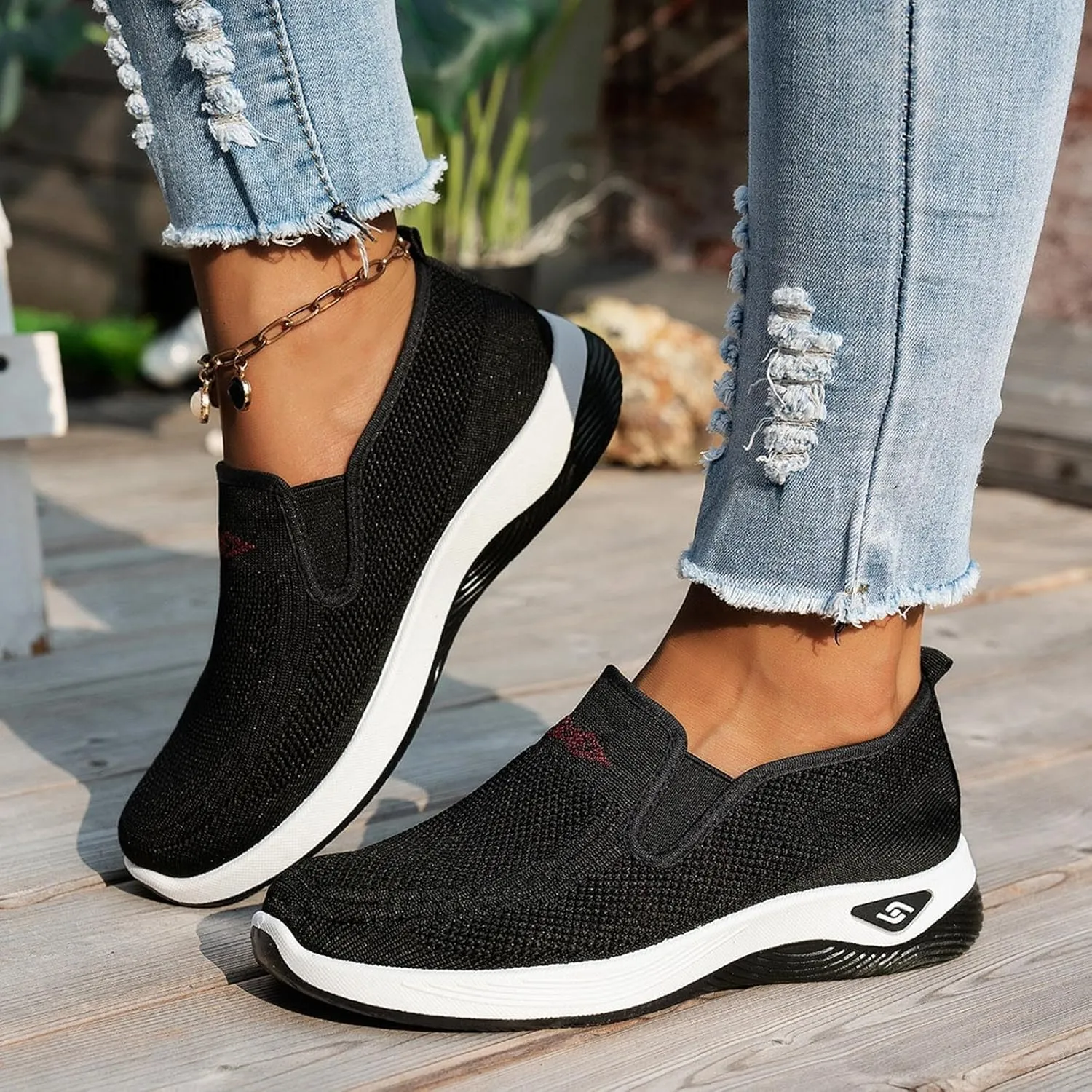 Walking Shoes for Women Walking Slip On Foam Hands Slip in Sneakers Arch Support Shoes for Men Business Casual