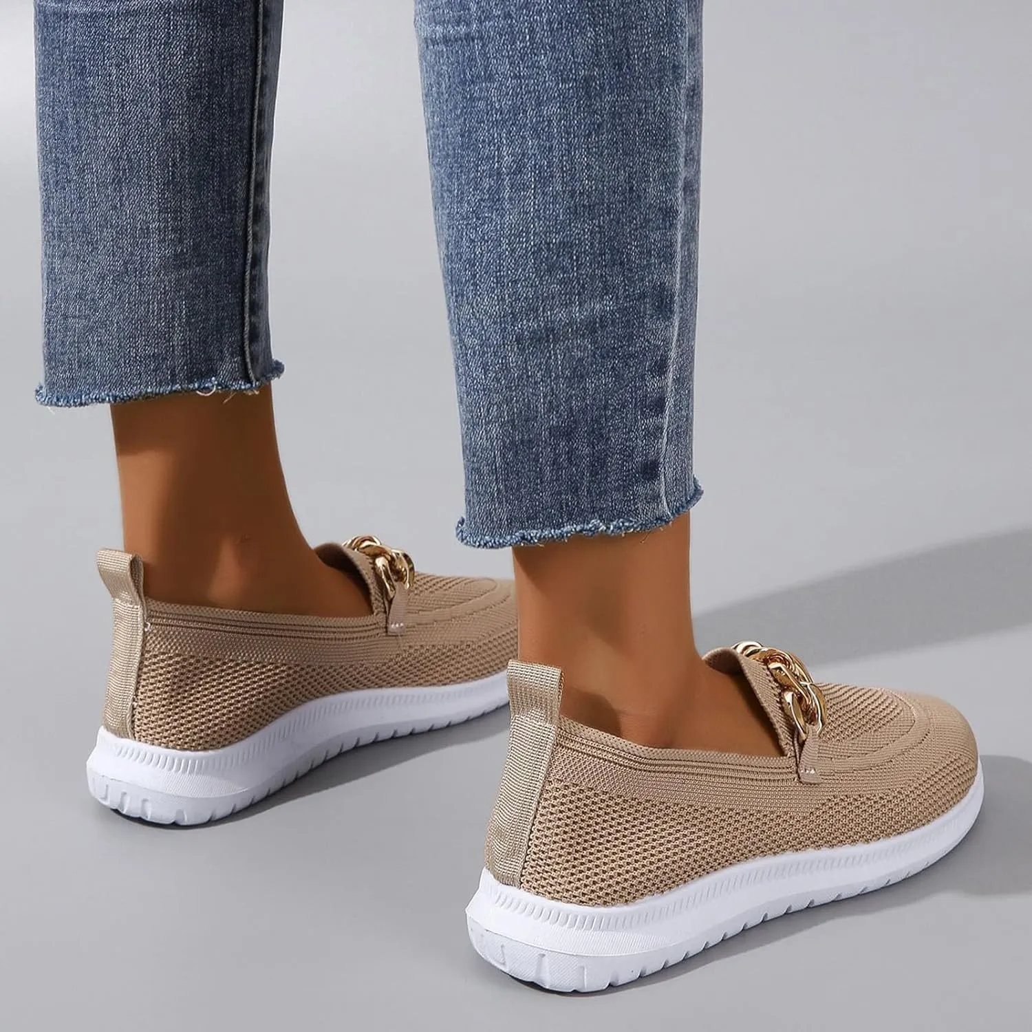 Wide Width Shoes for Women Fashion Memory Foam Work Sneakers Ladies Casual Comfort Wear Slip on Lightweight Sneakers