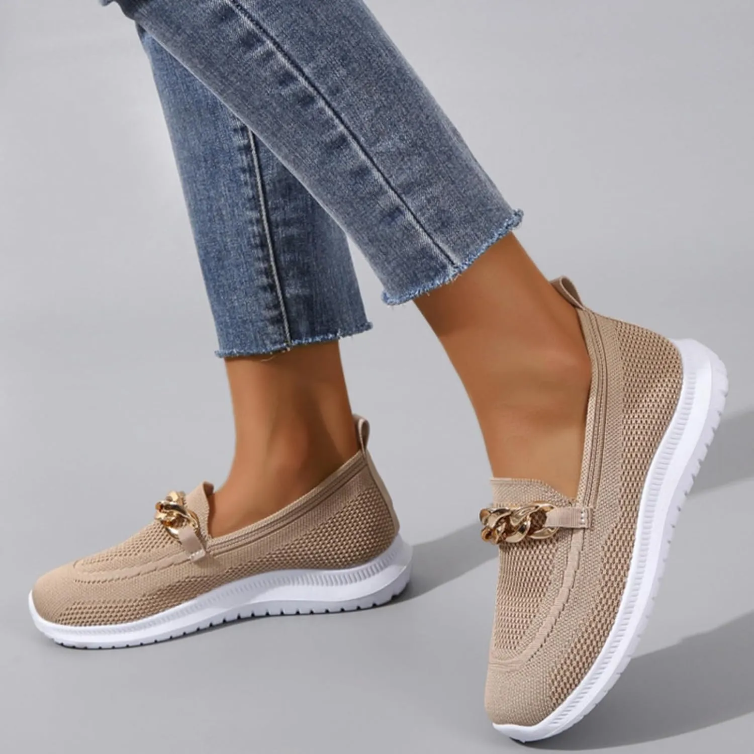 Wide Width Shoes for Women Fashion Memory Foam Work Sneakers Ladies Casual Comfort Wear Slip on Lightweight Sneakers