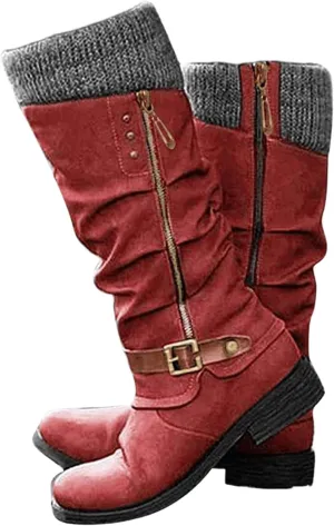 Winter Boots For Women 2022 Trendy Lace-up Combat Boots Mid-calf Military Booties Side Zipper Platform Warm Walking Shoe