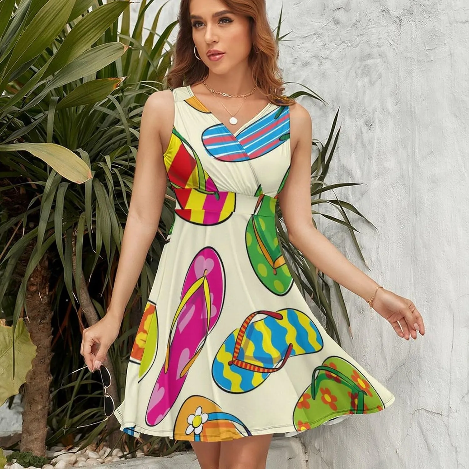 Women Milk Silk Sleeveless Tank Dress, Summer Sundresses Skirt(S-2XL)