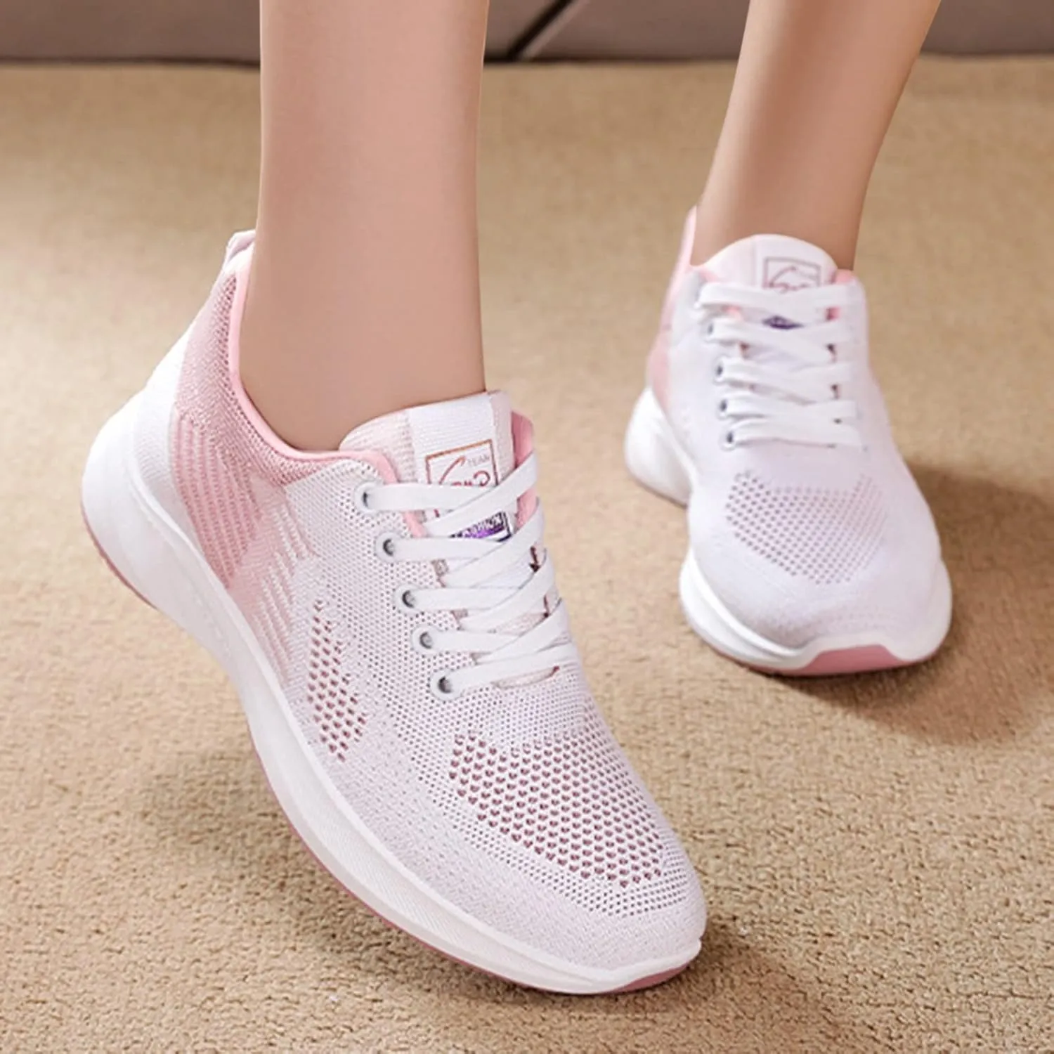 Women Slip on Shoes Ladies Casual Breathable Lightweight Sneakers Memory Foam Wide Toe Box Comfortable Gym Sneakers